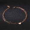 Kim Johanson Heart Stainless Steel Women's Anklet in Rose Gold