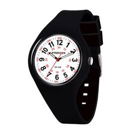 PINDOWS Watches for Women's Men, Sports Analog Watches for Nurses, Doctors, Medical Professionals, Students, Easy to Read Unisex Watch Luminous Dial 12/24 Hour Display