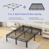 NKZ 18 Inch Queen Size Bed Frame, Metal Bed Frame