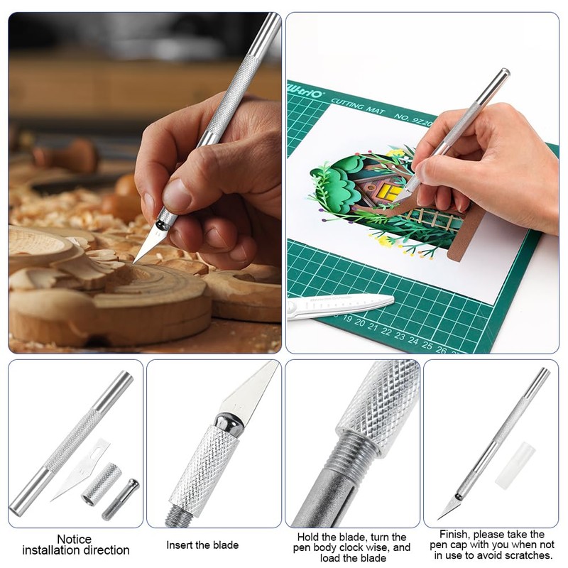 HOTUT 23 Pcs Modeler Basic Tools Craft Set, Hobby Building