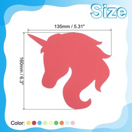 PATIKIL Bulletin Cutouts Paper, 54 Pcs Single Horn Horse Shaped Bulletin Board Paper Cut Outs Decorations for Classroom DIY Crafts Projects Party Supplies, Multicolored