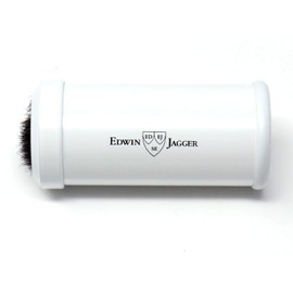 Edwin Jagger White Travel Shaving Brush (Black Synthetic)