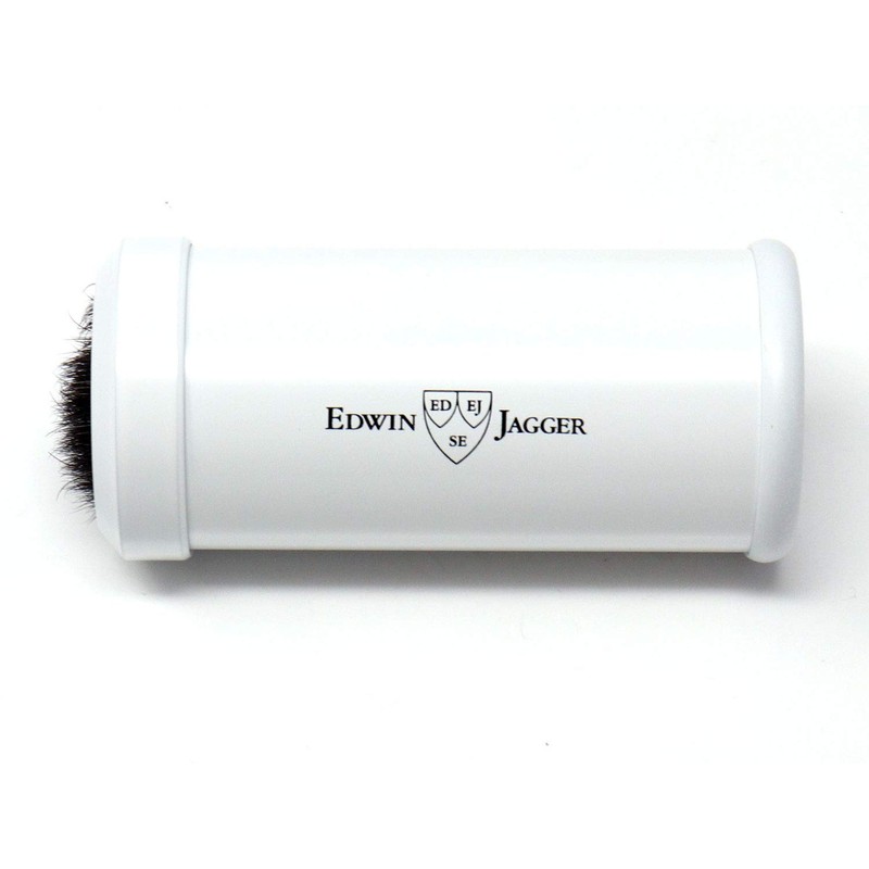 Edwin Jagger White Travel Shaving Brush (Black Synthetic)