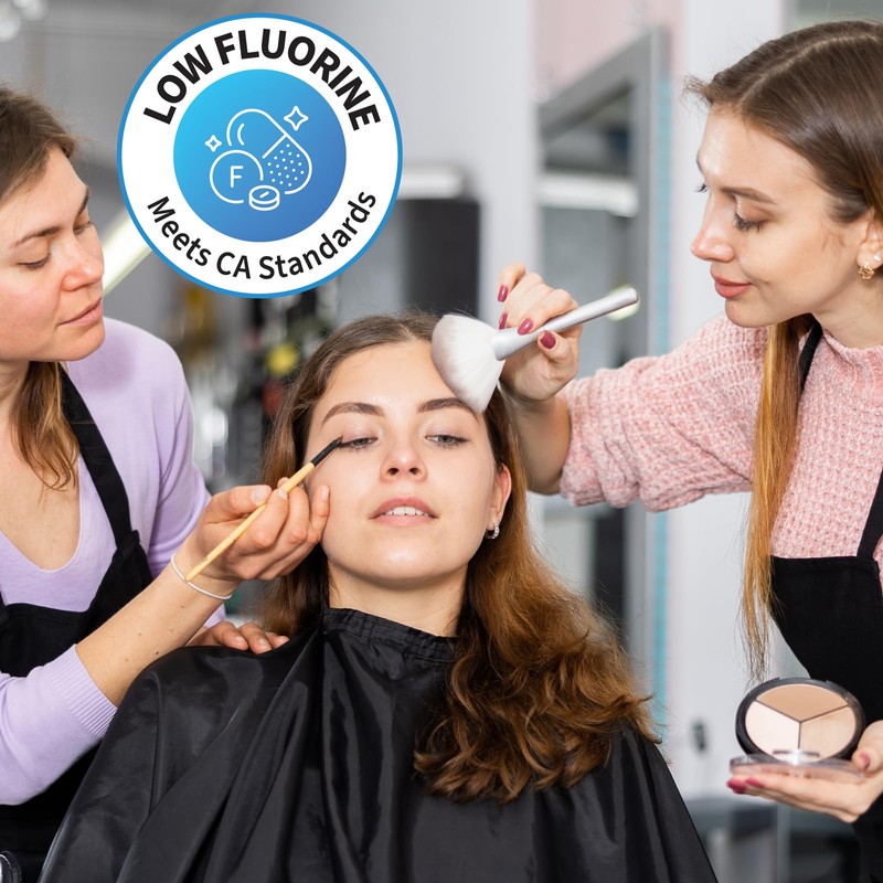ForPro Low Fluorine Makeup Cape, Professional Mid-Length Beauty Cape with