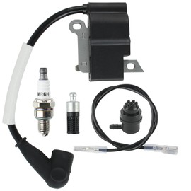 GoaMotors Ignition Coil Module for Stihl MS150 MS150C MS150CE MS150T MS150TC-E Chainsaw, with CMR6H Spark Plug, Replace # 1146 400 1304 0000 400 7011
