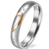 JewelryWe Lover's Heart Shape Stainless Steel Ladies Promise Ring Real
