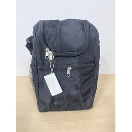 Nuogo 10 Pcs Insulated Lunch Bags for Men Women, Reusable Lunch Box Bulk, Black Lunch Bags with Zipper Adjustable Strap, Waterproof Thermal Cooler Bags for Work School Outdoor Camping Picnic Beach