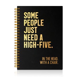 PUVOXHO Some People Just Need A High Five 160 Blank Pages Spiral Notebook, Coworker Gag Gifts, Office Pranks Gifts, Funny Sarcastic Gifts for Women Men Boss Leader Supervisor Mentor Coworkers Friends