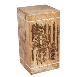 HIND HANDICRAFTS Handcrafted Floral Engraved Wooden Urns for Human Ashes Adult Large - Cremation Urn for Ashes - Burial Urn for Columbarium - Funeral Urn Box (Father Son, 250 LB - Hardwood)