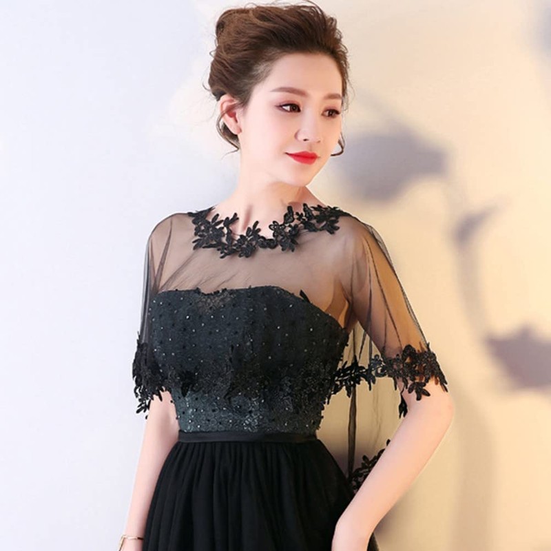 Women's Wedding Jackets Lace Bridal Bolero Shawl Tulle Cape for