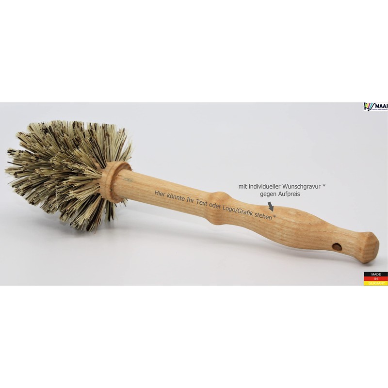 Maaj Flower Pot Brush 25 cm Wooden Union Bristles Hard