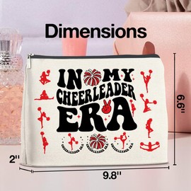 UPNEGE Cheerleader Gifts Makeup Bag Cheerleading Team Gifts for Women Cheerleader in My Cheerleader Era Zipper Makeup Pouch