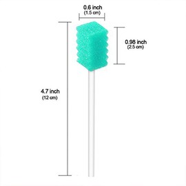 (250 Pack) Disposable Oral Swabs, Sterile Dental Sponge Swabsticks Unflavored for Mouth & Gum Cleaning