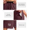 G Gradual Men's Basketball Shorts, Wine, Medium