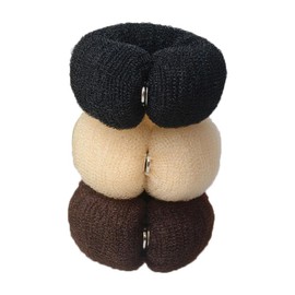 Vaguelly 6pcs Practical Tool for Hair Bun Making Elastic Nylon Hair Coil Buckle Design