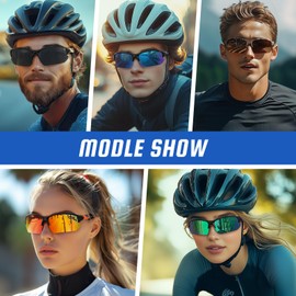 suoso Bicycle Glasses Men Women Quick Glasses Rave Sports Glasses Men's Road Bike Glasses Sunglasses Men's Polarised Ski Goggles UV400 Protective Cycling Glasses 11