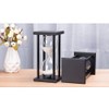 Hourglass 60 Minutes White Sand Timer, Black Wooden Frame Sandglass