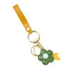 HUAAPLEVLA Leather Flower Keychain for Women Cute Purse Charms with