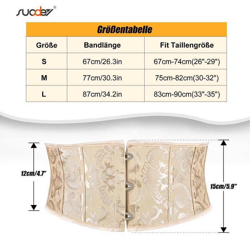 SUOSDEY Women's Corset Belt, Wide Waist Belt for Dress, Cosplay,