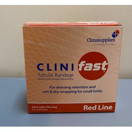 Clinifast Clinifast Red Line Tubular Bandage 3.5cm Wide x 10m Long (1) for Dressing Retention and Wet & Dry Wrapping for Small Limbs