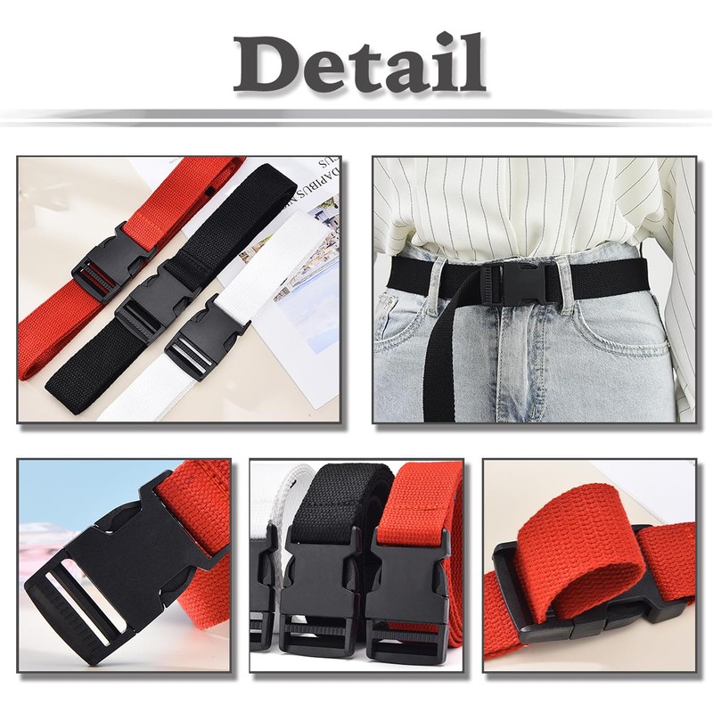 White Fang BT941 Men's Belt, Outdoor Activities, Nylon, Easy Removal,
