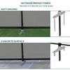 Bynbbur 6'x11'10" Outdoor Privacy Fence with Iron Poles Outdoor Divider