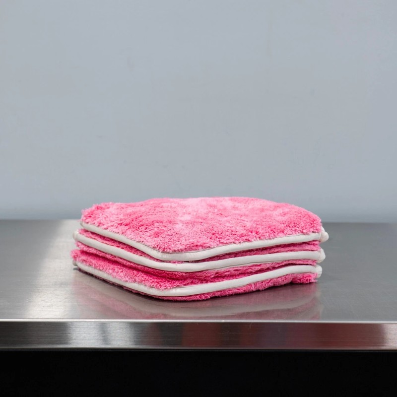 AutoFiber Double Flip Rinseless Wash Microfiber Towel Pink | 3