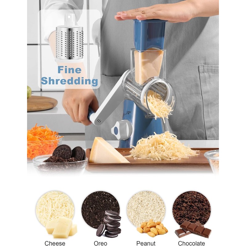 Cheese Grater Rotary, Rotary Grater for Kitchen, Kitchen Grater Vegetable