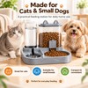 2-in-1 Gravity Pet Feeder and Water Dispenser Bowl for Cats