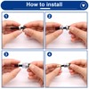 Tnisesm 90Pcs M6 Rivet Nut with Rivet Nut Installation Tool,