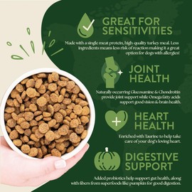 Earthborn Holistic Venture Turkey Meal & Pumpkin Limited Ingredient Diet Grain Free Dog Food (4 Pounds)