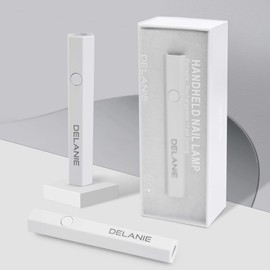 Delanie Handheld UV Light for Gel Nails, Rechargeable Portable Cordless Mini UV LED Nail Lamp Small Nail Dryer Curing Light for Gel Nail, White