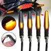 4PCS Motorcycle LED Turn Signal Flowing Water Light Amber Blinker