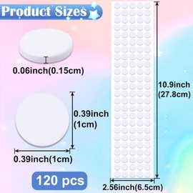 SmallCat 120 PCS Earring Support Patches, Waterproof Self-Adhesive Earring Back Stickers for Droopy Ears, 0.4 inch (10 mm) Round Ear Lobe Earring Back Lifters for Heavy Earrings, Earring Studs