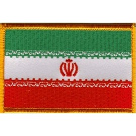 Iran Flag Patch, Measures 3.50" x 2.25", International Embroidered Iron On or Sew On Flag Patch Emblems Over 100 Patch Options Available
