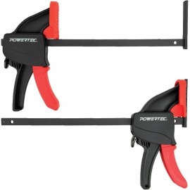 POWERTEC 8-3/4 in. Tracksaw Track Guide Rail Clamp for Circular Saw Guide Rail System 2pk