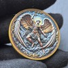 St Michael Challenge Coin, 1.57" Zinc Alloy with Protective Case