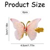 Lotsdonxia 6 Pcs 3D Butterfly Hair Clips Colourful Double-Layer Tulle