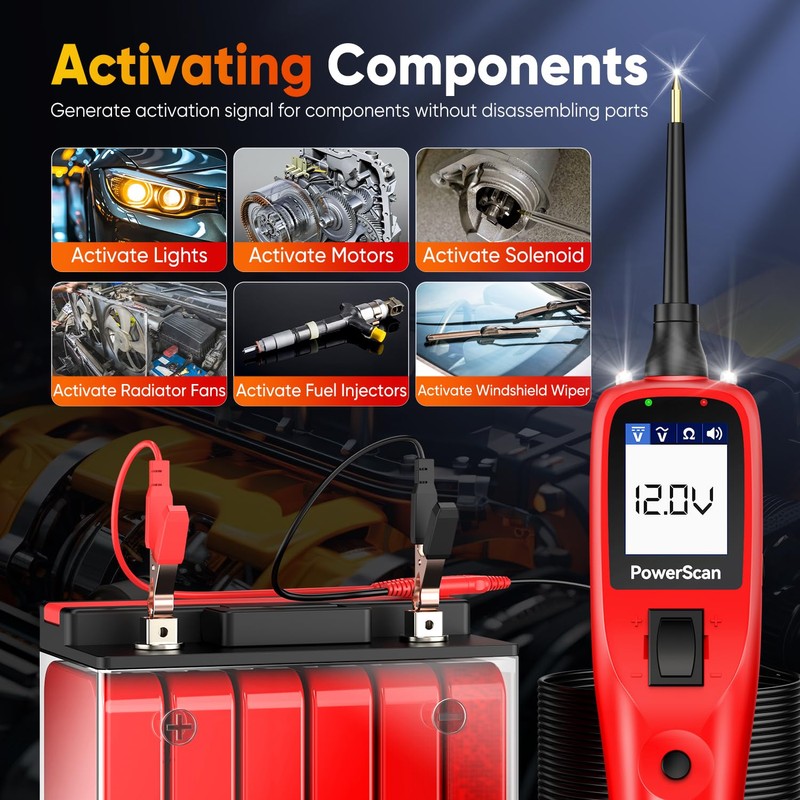 2025 Autel PowerScan PS100 Power Circuit Probe Kit, 12V 24V