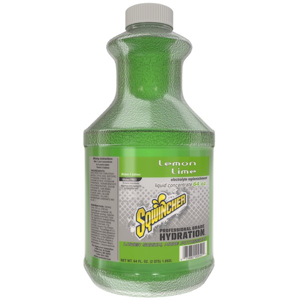 Sqwincher Liquid Concentrate, Lemon Lime, 64 fl oz (Pack of