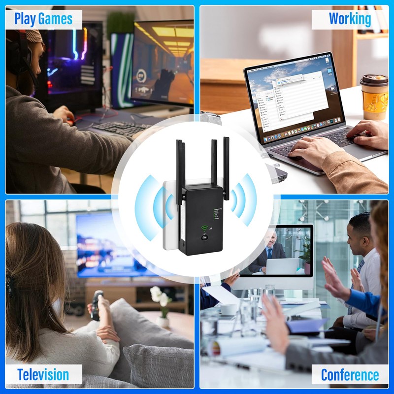 WLAN Repeater WLAN Verstärker 1200Mbit/s Dualband 5G & 2.4G WiFi