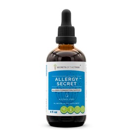 Allergy Secret Alcohol-Free Extract, Tincture, Glycerite Rosemary, Mullein Leaf, Marshmallow, Stinging Nettle, Eyebright. Allergy/Congestion Support (4 FL OZ)