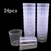 24 Pcs Clear Scale Cups, 100ml/3.4oz Plastic Graduated Cups with