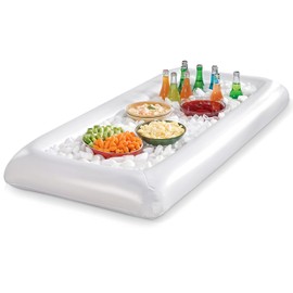 Bundaloo Inflatable Salad Bar Buffet, Extra Large 51" Ice Serving Tray for Food and Drinks, Portable Cooler Station for Indoor Outdoor Use, BBQs, Picnics, Pool Parties and Tailgates