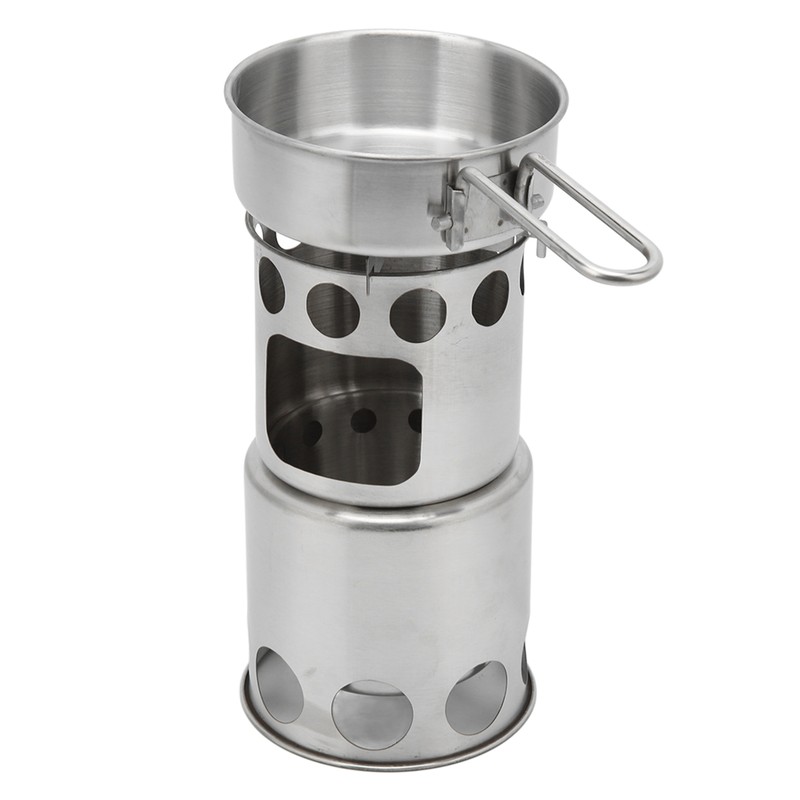 Stainless Steel Cookware Set Portable Camping Stove Cooking Pot Set