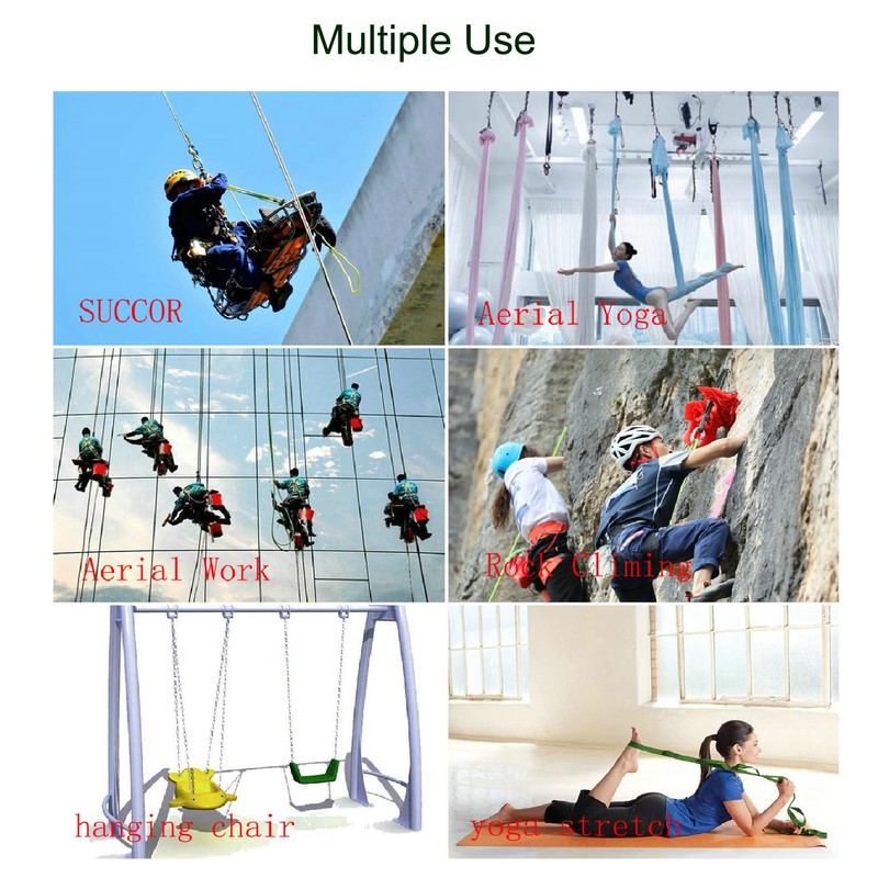 wellsem 23kn Daisy Chain Sling Rock Safety Climbing Strap Adjustable