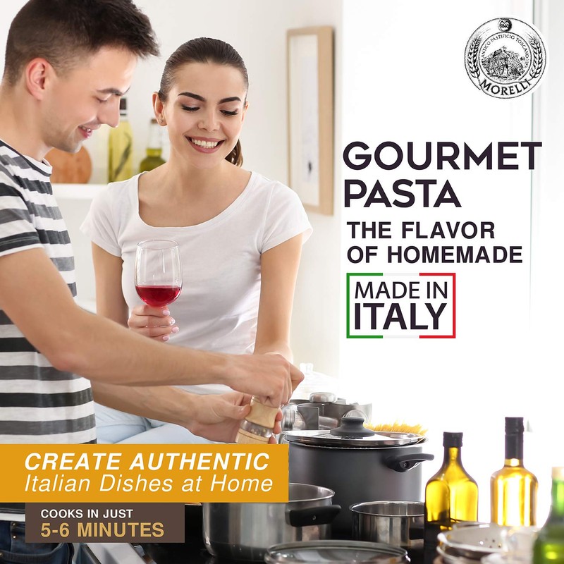 Morelli Organic Pappardelle Pasta Noodles - Imported Pasta from Italy,