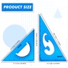 EBOOT 2 Pack Large Transparent Triangle Ruler Set Square Plastic,