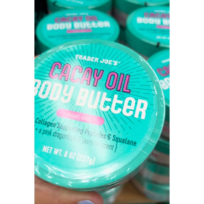 Trader Joe’s Cacay Oil Body Butter Moisturizer Pink Dragonfruit Jasmine