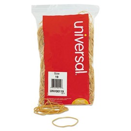 (3 Pack Value Bundle) UNV00119 Rubber Bands, Size 19, 3-1/2 x 1/16, 1240 Bands/1lb Pack